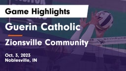 Guerin Catholic  vs Zionsville Community  Game Highlights - Oct. 3, 2023