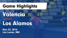 Valencia  vs Los Alamos  Game Highlights - Nov 23, 2016