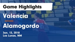 Valencia  vs Alamogordo Game Highlights - Jan. 13, 2018