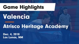 Valencia  vs Atrisco Heritage Academy  Game Highlights - Dec. 4, 2018
