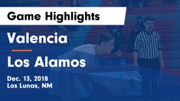 Valencia  vs Los Alamos  Game Highlights - Dec. 13, 2018