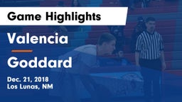 Valencia  vs Goddard  Game Highlights - Dec. 21, 2018