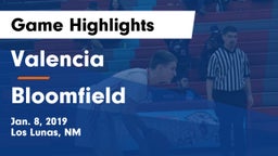 Valencia  vs Bloomfield  Game Highlights - Jan. 8, 2019