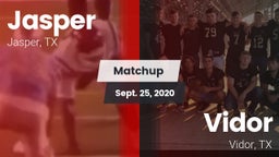 Matchup: Jasper  vs. Vidor  2020