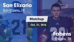Matchup: San Elizario vs. Fabens  2016