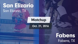 Matchup: San Elizario vs. Fabens  2016