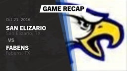 Recap: San Elizario  vs. Fabens  2016