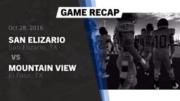 Recap: San Elizario  vs. Mountain View  2016