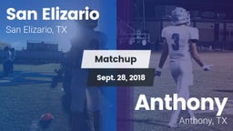 Matchup: San Elizario vs. Anthony  2018