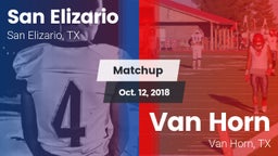 Matchup: San Elizario vs. Van Horn  2018