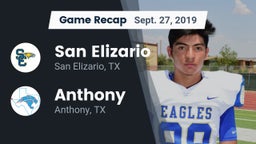 Recap: San Elizario  vs. Anthony  2019