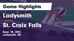 Ladysmith  vs St. Croix Falls  Game Highlights - Sept. 28, 2023