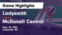 Ladysmith  vs McDonell Central  Game Highlights - Sept. 30, 2023