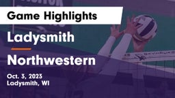 Ladysmith  vs Northwestern  Game Highlights - Oct. 3, 2023