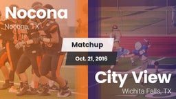 Matchup: Nocona  vs. City View  2016
