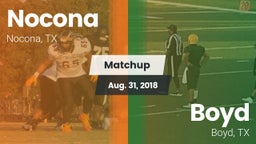 Matchup: Nocona  vs. Boyd  2018