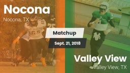 Matchup: Nocona  vs. Valley View  2018