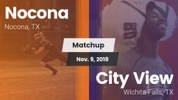 Matchup: Nocona  vs. City View  2018
