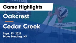 Oakcrest  vs Cedar Creek  Game Highlights - Sept. 23, 2022