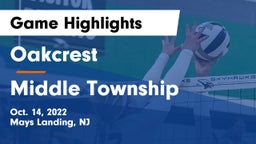 Oakcrest  vs Middle Township Game Highlights - Oct. 14, 2022