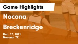 Nocona  vs Breckenridge  Game Highlights - Dec. 17, 2021