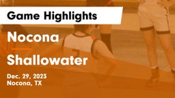 Nocona  vs Shallowater  Game Highlights - Dec. 29, 2023