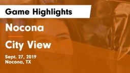 Nocona  vs City View  Game Highlights - Sept. 27, 2019