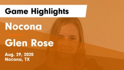 Nocona  vs Glen Rose  Game Highlights - Aug. 29, 2020