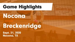 Nocona  vs Breckenridge  Game Highlights - Sept. 21, 2020
