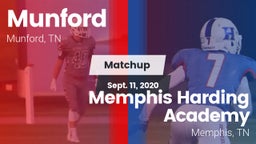 Matchup: Munford  vs. Memphis Harding Academy 2020