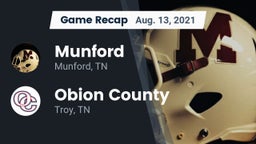 Recap: Munford  vs. Obion County  2021