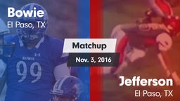 Matchup: Bowie  vs. Jefferson  2016
