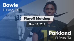 Matchup: Bowie  vs. Parkland  2016