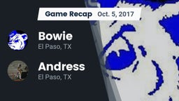 Recap: Bowie  vs. Andress  2017