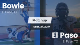 Matchup: Bowie  vs. El Paso  2019