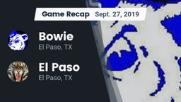 Recap: Bowie  vs. El Paso  2019