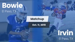 Matchup: Bowie  vs. Irvin  2019