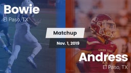 Matchup: Bowie  vs. Andress  2019