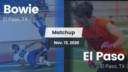Matchup: Bowie  vs. El Paso  2020
