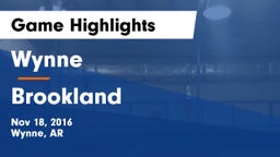 Wynne  vs Brookland  Game Highlights - Nov 18, 2016