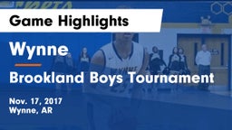 Wynne  vs Brookland Boys Tournament Game Highlights - Nov. 17, 2017