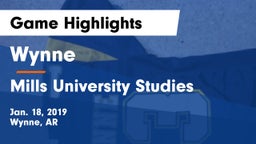 Wynne  vs Mills University Studies  Game Highlights - Jan. 18, 2019