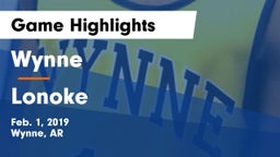 Wynne  vs Lonoke  Game Highlights - Feb. 1, 2019
