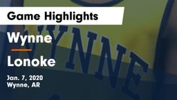 Wynne  vs Lonoke Game Highlights - Jan. 7, 2020