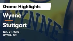 Wynne  vs Stuttgart  Game Highlights - Jan. 21, 2020