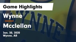 Wynne  vs Mcclellan Game Highlights - Jan. 30, 2020