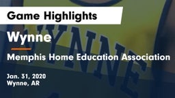 Wynne  vs Memphis Home Education Association Game Highlights - Jan. 31, 2020