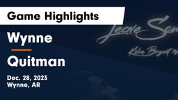 Wynne  vs Quitman  Game Highlights - Dec. 28, 2023