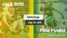 Matchup: Britt  vs. Pine Forest  2016