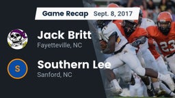 Recap: Jack Britt  vs. Southern Lee  2017